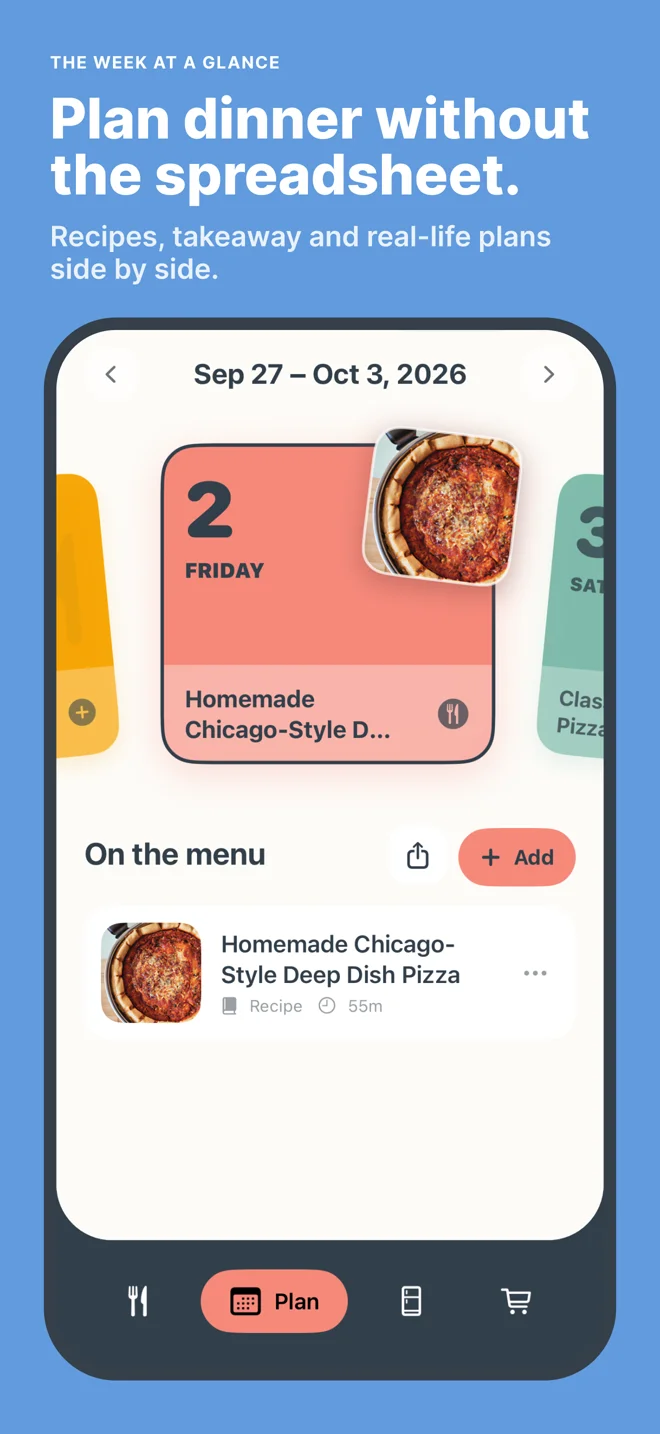 Do-Re-Ci-Pe 1.3: Give the week a plan